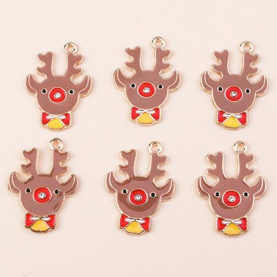 10 ks 6*17mm smaltované vianočné prívesky v tvare cukrovej trstiny na náušnice, prívesky, náhrdelníky, kvetinové prívesky na výrobu šperkov.