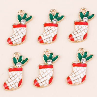 10 ks 6*17mm smaltované vianočné prívesky v tvare cukrovej trstiny na náušnice, prívesky, náhrdelníky, kvetinové prívesky na výrobu šperkov.