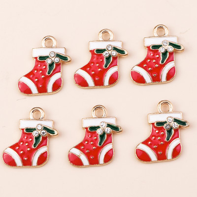 10 ks 6*17mm smaltované vianočné prívesky v tvare cukrovej trstiny na náušnice, prívesky, náhrdelníky, kvetinové prívesky na výrobu šperkov.