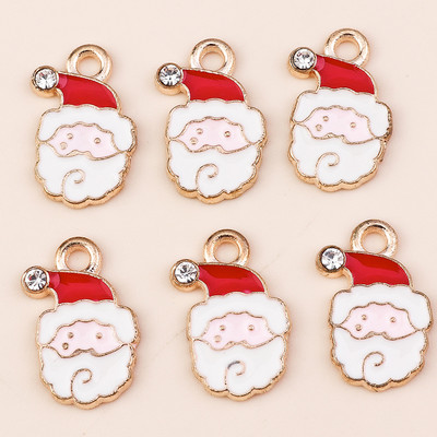 10 ks 6*17mm smaltované vianočné prívesky v tvare cukrovej trstiny na náušnice, prívesky, náhrdelníky, kvetinové prívesky na výrobu šperkov.