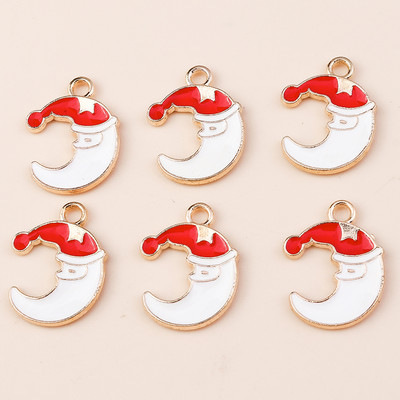 10 ks 6*17mm smaltované vianočné prívesky v tvare cukrovej trstiny na náušnice, prívesky, náhrdelníky, kvetinové prívesky na výrobu šperkov.