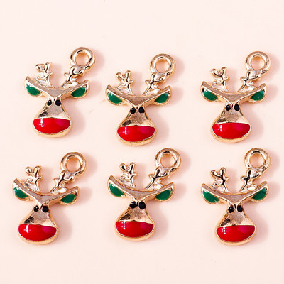 10 ks 6*17mm smaltované vianočné prívesky v tvare cukrovej trstiny na náušnice, prívesky, náhrdelníky, kvetinové prívesky na výrobu šperkov.