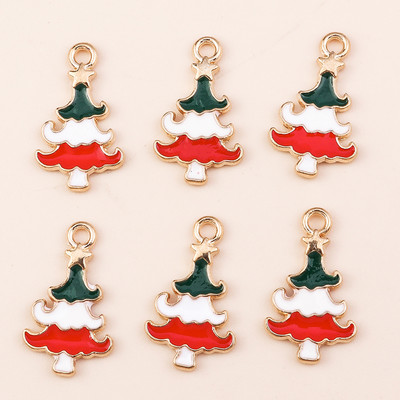 10 ks 6*17mm smaltované vianočné prívesky v tvare cukrovej trstiny na náušnice, prívesky, náhrdelníky, kvetinové prívesky na výrobu šperkov.