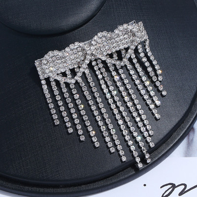 Nové luxusné kórejské šperky s kamienkami, strapcami, vlásenky, osobnosť, oblek, brošňa, temperament, dámske módne doplnky s dvojitým použitím