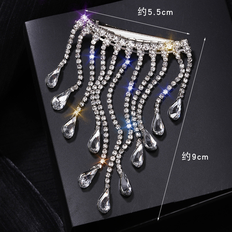 Nové luxusné kórejské šperky s kamienkami, strapcami, vlásenky, osobnosť, oblek, brošňa, temperament, dámske módne doplnky s dvojitým použitím