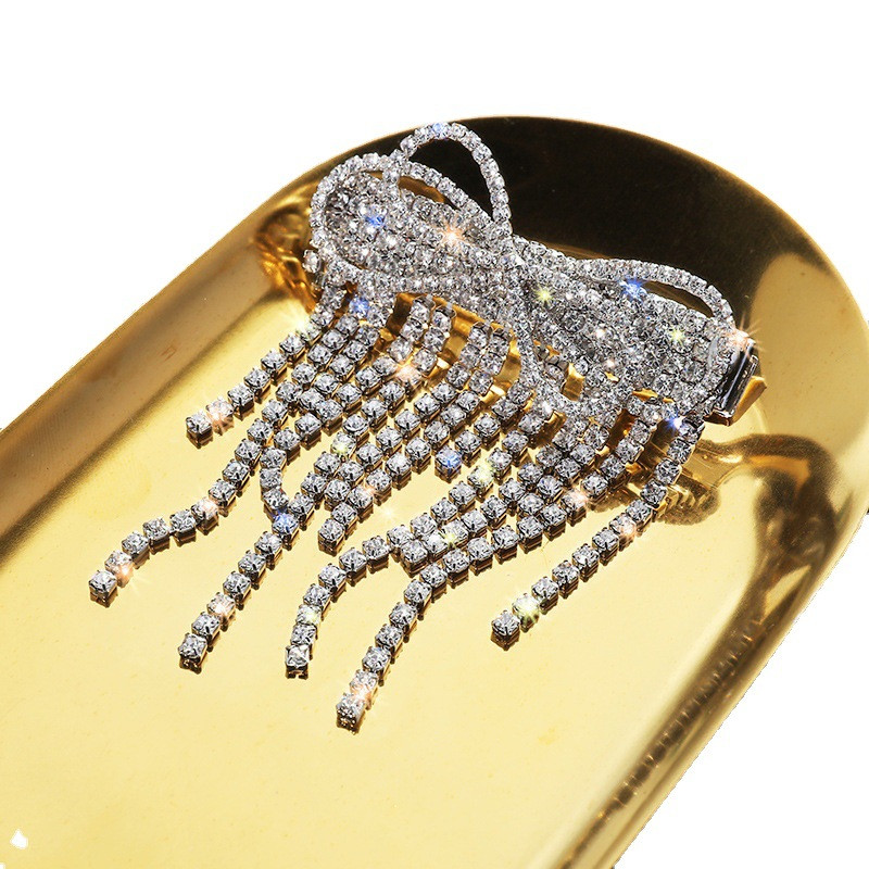 Nové luxusné kórejské šperky s kamienkami, strapcami, vlásenky, osobnosť, oblek, brošňa, temperament, dámske módne doplnky s dvojitým použitím