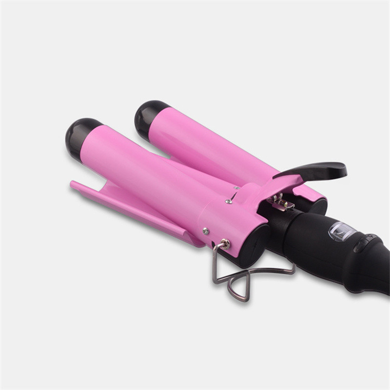 Profesionálna kulma na trvalú trvalú dlahu, keramická 3-valcová kulma na vlasy, elektrické žehličky na vlasy s LCD displejom, kučeravé vlnité stylingové nástroje