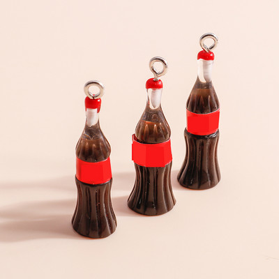 20db/ Gyanta műanyag 3D Cola Charms Italpalack medál Ékszerekhez Barkács kézzel készített fülbevaló.Karkötő nyaklánc