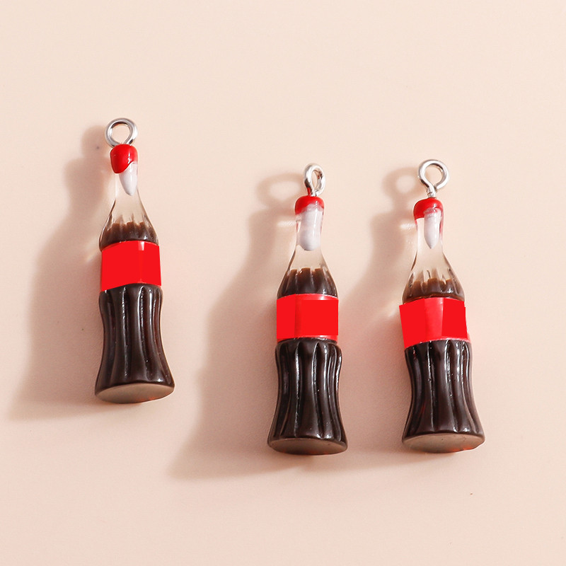 20db/ Gyanta műanyag 3D Cola Charms Italpalack medál Ékszerekhez Barkács kézzel készített fülbevaló.Karkötő nyaklánc