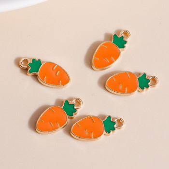 10 τμχ 7*15 χιλιοστά Creative σμάλτο Mini Carrot Charms για Σκουλαρίκια Μενταγιόν Κολιέ Κατασκευή Χειροποίητων Αξεσουάρ κοσμημάτων DIY