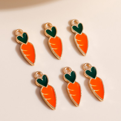 10 bucăți 7*15mm smalț creativ mini morcovi farmece pentru cercei pandantive coliere fabricare manuală artizanat accesorii de bijuterii