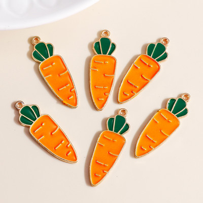 10 bucăți 7*15mm smalț creativ mini morcovi farmece pentru cercei pandantive coliere fabricare manuală artizanat accesorii de bijuterii