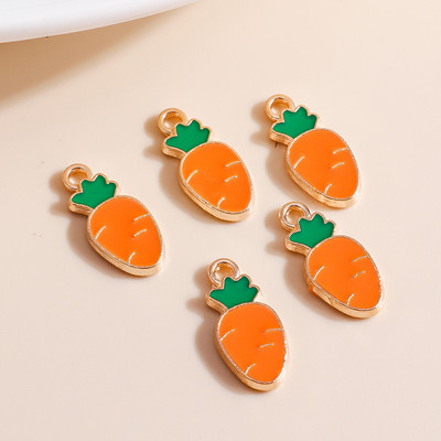 10 bucăți 7*15mm smalț creativ mini morcovi farmece pentru cercei pandantive coliere fabricare manuală artizanat accesorii de bijuterii