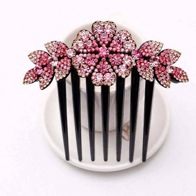 Krištáľový kvetinový list svadobný hrebeň do vlasov pre dievčatá krištáľové ozdoby do vlasov šperky svadobné vlasové doplnky darček na Valentína