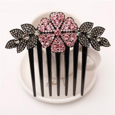 Krištáľový kvetinový list svadobný hrebeň do vlasov pre dievčatá krištáľové ozdoby do vlasov šperky svadobné vlasové doplnky darček na Valentína