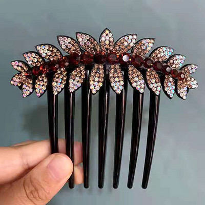 Krištáľový kvetinový list svadobný hrebeň do vlasov pre dievčatá krištáľové ozdoby do vlasov šperky svadobné vlasové doplnky darček na Valentína
