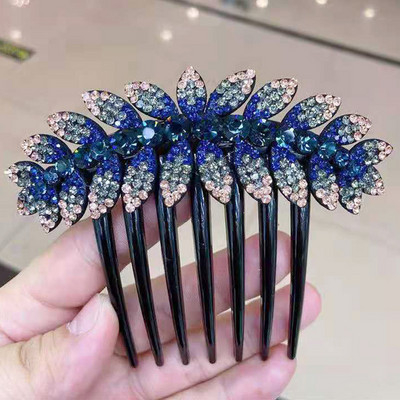 Krištáľový kvetinový list svadobný hrebeň do vlasov pre dievčatá krištáľové ozdoby do vlasov šperky svadobné vlasové doplnky darček na Valentína
