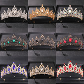 Pulmajuuksed Tiaara kristallist pruudi tiaara kroon hõbedase värvi diademloor tiaarad pulmajuukse aksessuaarid peakatted pea ehted