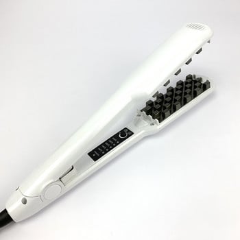 3D Grid Hair Crimper Volumizer Ceramic Professional Hair Fluffy κυματοειδές μπούκλα Flat Iron Νάρθηκας μαλλιών καλαμποκιού περμανάντ 5 θερμοκρασιών