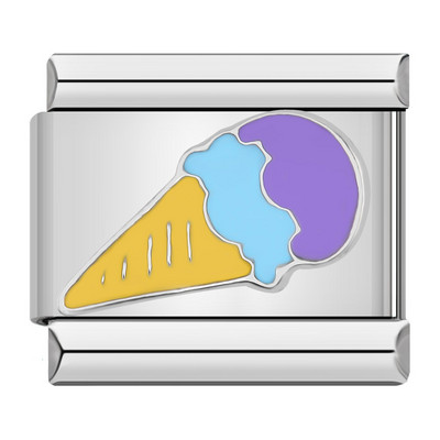 Hapiship 2022 New Fashion Food Hamburger Ice Cream Charm Olasz Linkek Fit 9mm Karkötő Rozsdamentes Acél Ékszerek Barkácskészítés DJ585