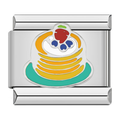 Hapiship 2022 New Fashion Food Hamburger Ice Cream Charm Olasz Linkek Fit 9mm Karkötő Rozsdamentes Acél Ékszerek Barkácskészítés DJ585
