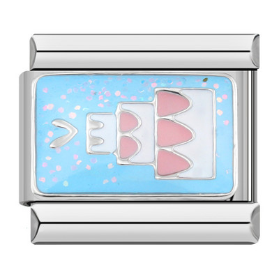 Hapiship 2022 New Fashion Food Hamburger Ice Cream Charm Olasz Linkek Fit 9mm Karkötő Rozsdamentes Acél Ékszerek Barkácskészítés DJ585