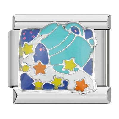 Hapiship 2022 New Fashion Food Hamburger Ice Cream Charm Olasz Linkek Fit 9mm Karkötő Rozsdamentes Acél Ékszerek Barkácskészítés DJ585