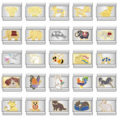 Hapiship Nové zvieracie pes Jednorožec Slon Motýľ Mačka Kôň Prívesok Vhodné pre 9mm nehrdzavejúcu oceľ Náramok na výrobu šperkov DJ384