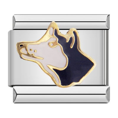 Hapiship Nové zvieracie pes Jednorožec Slon Motýľ Mačka Kôň Prívesok Vhodné pre 9mm nehrdzavejúcu oceľ Náramok na výrobu šperkov DJ384