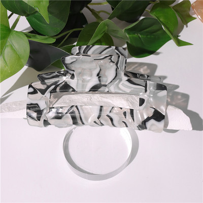 HUANQI 2023 Nová acetátová obdĺžniková dutá veľká sponka do vlasov, vlasový pazúr pre ženy, elegantná sponka do vlasov, jeseň/zima, vlasové doplnky