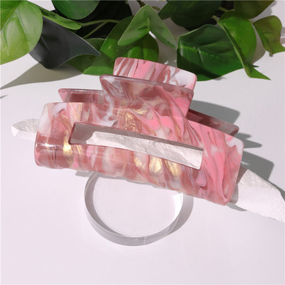 HUANQI 2023 Nová acetátová obdĺžniková dutá veľká sponka do vlasov, vlasový pazúr pre ženy, elegantná sponka do vlasov, jeseň/zima, vlasové doplnky