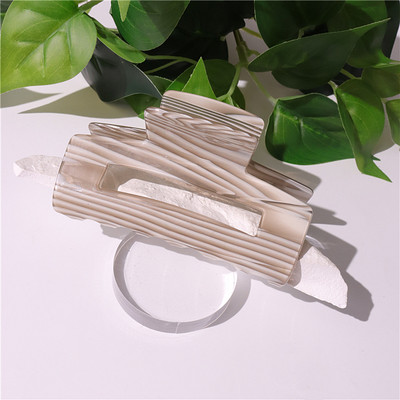 HUANQI 2023 Nová acetátová obdĺžniková dutá veľká sponka do vlasov, vlasový pazúr pre ženy, elegantná sponka do vlasov, jeseň/zima, vlasové doplnky