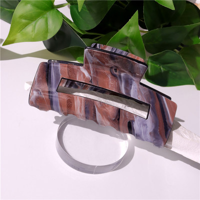 HUANQI 2023 Nová acetátová obdĺžniková dutá veľká sponka do vlasov, vlasový pazúr pre ženy, elegantná sponka do vlasov, jeseň/zima, vlasové doplnky