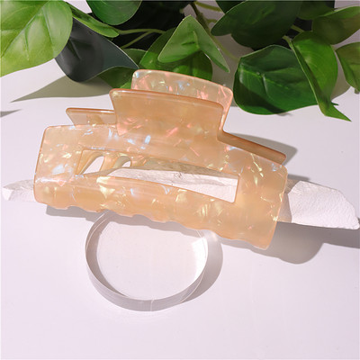 HUANQI 2023 Nová acetátová obdĺžniková dutá veľká sponka do vlasov, vlasový pazúr pre ženy, elegantná sponka do vlasov, jeseň/zima, vlasové doplnky