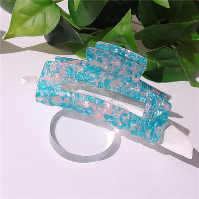 HUANQI 2023 Nová acetátová obdĺžniková dutá veľká sponka do vlasov, vlasový pazúr pre ženy, elegantná sponka do vlasov, jeseň/zima, vlasové doplnky