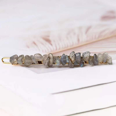 Crystal Stone Barrette Szabálytalan természetes kőből készült kézzel készített hajtűk Divatos hajcsat oldalsó hajcsavarok Lány fejfedők Kiegészítők