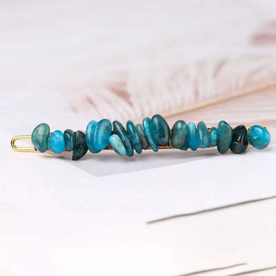 Crystal Stone Barrette Szabálytalan természetes kőből készült kézzel készített hajtűk Divatos hajcsat oldalsó hajcsavarok Lány fejfedők Kiegészítők
