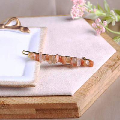 Crystal Stone Barrette Szabálytalan természetes kőből készült kézzel készített hajtűk Divatos hajcsat oldalsó hajcsavarok Lány fejfedők Kiegészítők