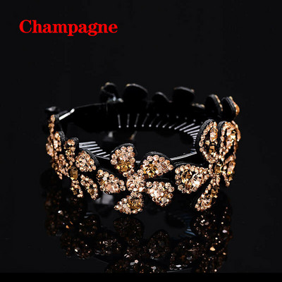 Noua clemă de răsucire Accesorii pentru păr Femei Gheare de păr Crăciun pentru cap cu flori cu strasuri Agrafă de păr Cuib de păsări Cuibul de păsări Față de cocuri