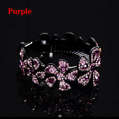 Noua clemă de răsucire Accesorii pentru păr Femei Gheare de păr Crăciun pentru cap cu flori cu strasuri Agrafă de păr Cuib de păsări Cuibul de păsări Față de cocuri