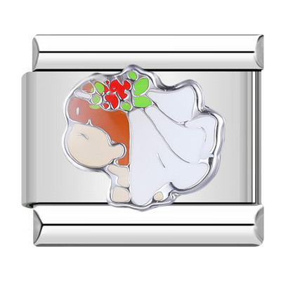 Hapiship Culoare romantică Heart Star Flwoer Tai Chi Italian Charm Links Fit 9mm Bratara din oțel inoxidabil Bijuterii DIY Fabricare DJ597