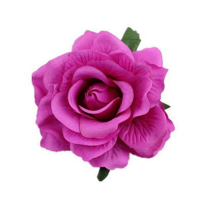 1PC Роза Изкуствени цветя Фиби за булчинско сватбено парти Брошка Дамски щипки за коса Шапки Фестивал за момичета Аксесоар за коса