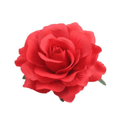 1PC Роза Изкуствени цветя Фиби за булчинско сватбено парти Брошка Дамски щипки за коса Шапки Фестивал за момичета Аксесоар за коса