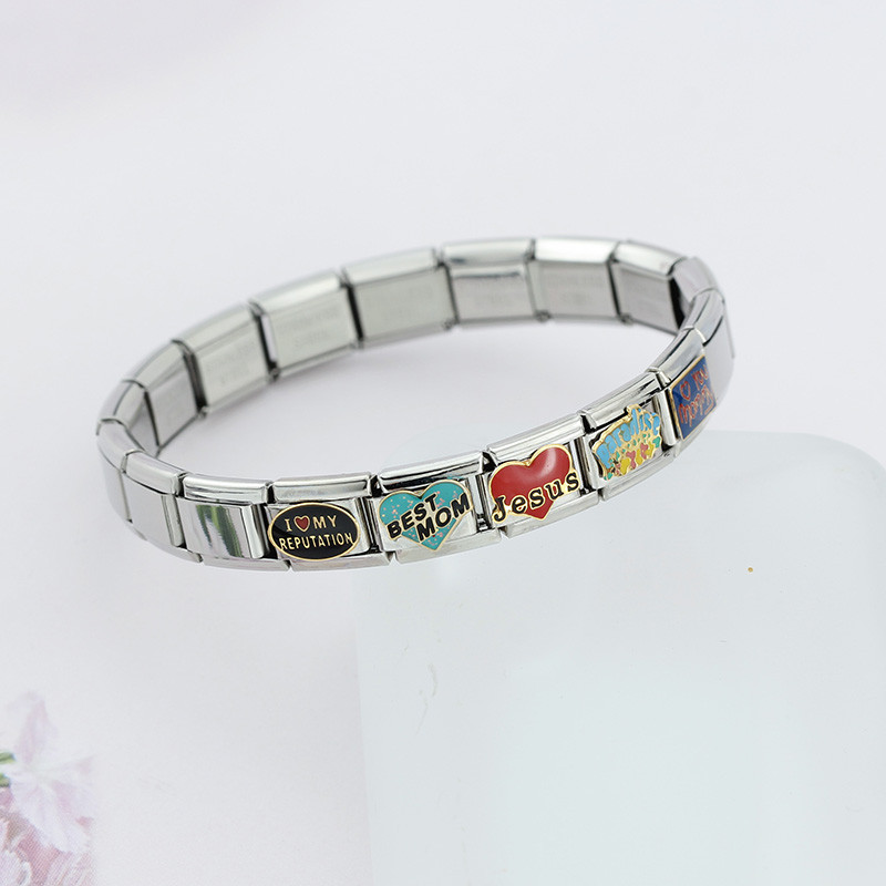 Hapiship uus populaarne mood armas tädi ema isa armastus õetütre võlu lingid sobivad 9 mm roostevabast terasest käevõru meisterdades ehteid DJ132