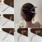 Čínsky štýl vlasových paličiek, kovových vintage paličiek, abstraktných minimalistických vlnových nepravidelných vlasových paličiek, šperkov na pokrývku hlavy