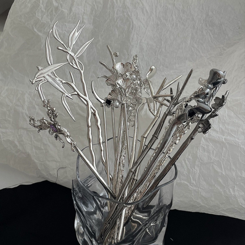 Čínsky štýl vlasových paličiek, kovových vintage paličiek, abstraktných minimalistických vlnových nepravidelných vlasových paličiek, šperkov na pokrývku hlavy