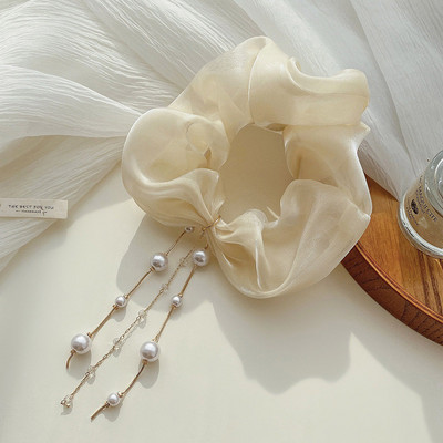 Mielos mergaitės kutas storosios žarnos plaukų apskritimas, guminė juostelė, plaukų pakabukas perlų plaukų virvė, moteriška elastinga plaukų uodega galvos apdangalai