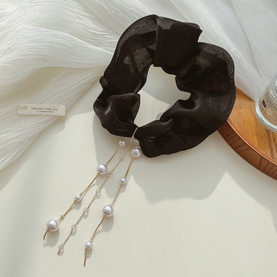 Mielos mergaitės kutas storosios žarnos plaukų apskritimas, guminė juostelė, plaukų pakabukas perlų plaukų virvė, moteriška elastinga plaukų uodega galvos apdangalai