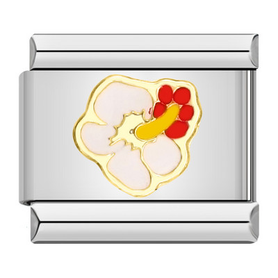 Hapiship New Fashion Women Girls Pretty Glaze Rose Flower Charm Links Fit 9mm Narukvica od nehrđajućeg čelika DIY Izrada nakita DJ027