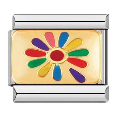 Hapiship New Fashion Women Girls Pretty Glaze Rose Flower Charm Links Fit 9mm Narukvica od nehrđajućeg čelika DIY Izrada nakita DJ027